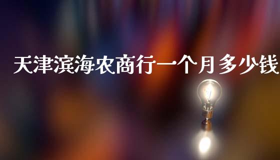 天津滨海农商行一个月多少钱_https://wap.lcjysmgs.com_金融交易_第1张