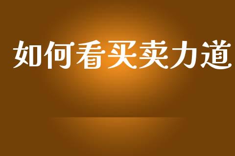 如何看买卖力道_https://wap.lcjysmgs.com_债券基金_第1张
