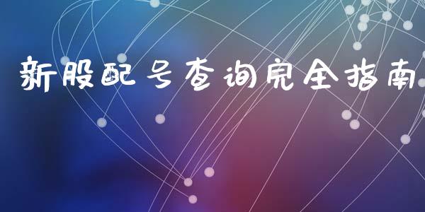 新股配号查询完全指南_https://wap.lcjysmgs.com_元宇宙_第1张