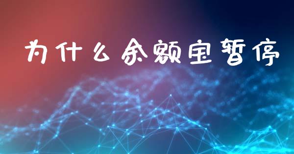 为什么余额宝暂停_https://wap.lcjysmgs.com_债券基金_第1张