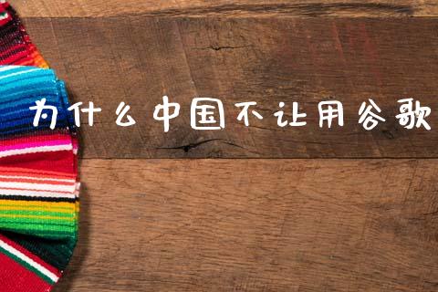 为什么中国不让用谷歌_https://wap.lcjysmgs.com_债券基金_第1张