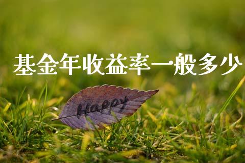 基金年收益率一般多少_https://wap.lcjysmgs.com_债券基金_第1张