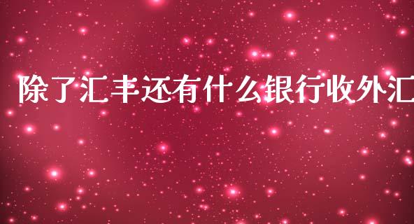除了汇丰还有什么银行收外汇_https://wap.lcjysmgs.com_元宇宙_第1张