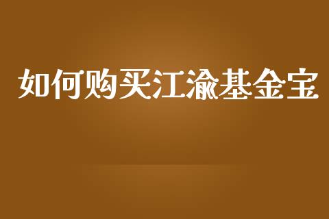 如何购买江渝基金宝_https://wap.lcjysmgs.com_金融交易_第1张