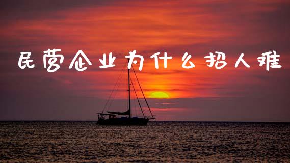 民营企业为什么招人难_https://wap.lcjysmgs.com_元宇宙_第1张
