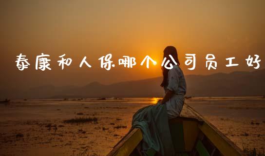 泰康和人保哪个公司员工好_https://wap.lcjysmgs.com_金融交易_第1张