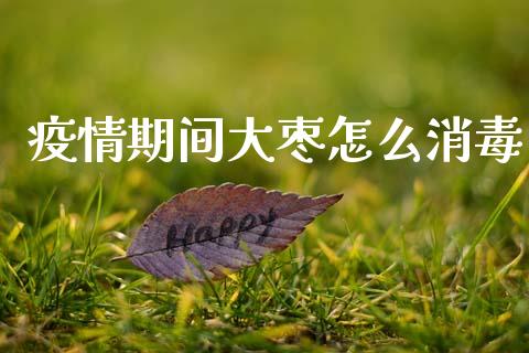 疫情期间大枣怎么消毒_https://wap.lcjysmgs.com_元宇宙_第1张