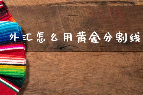 外汇怎么用黄金分割线_https://wap.lcjysmgs.com_金融交易_第1张