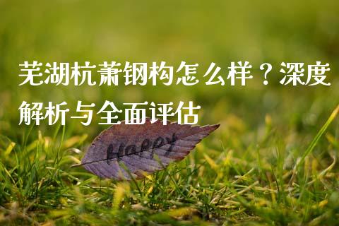 芜湖杭萧钢构怎么样？深度解析与全面评估_https://wap.lcjysmgs.com_金融交易_第1张