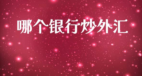 哪个银行炒外汇_https://wap.lcjysmgs.com_债券基金_第1张