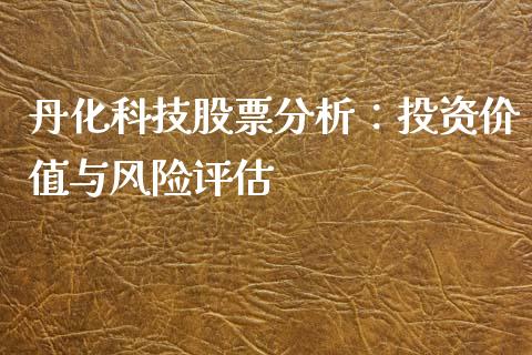 丹化科技股票分析：投资价值与风险评估_https://wap.lcjysmgs.com_元宇宙_第1张