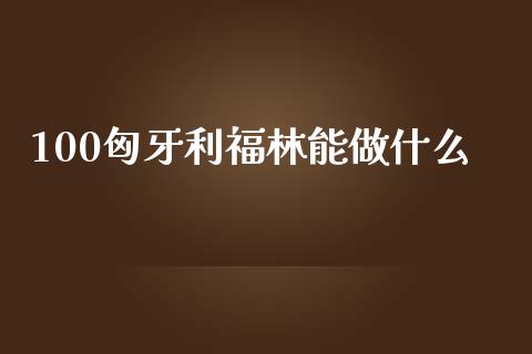 100匈牙利福林能做什么_https://wap.lcjysmgs.com_原油期货_第1张