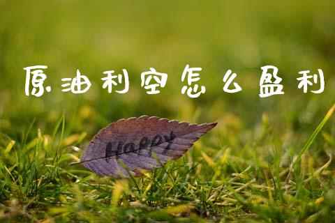 原油利空怎么盈利_https://wap.lcjysmgs.com_债券基金_第1张