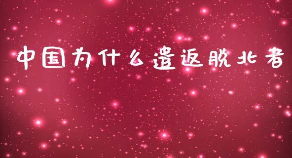 中国为什么遣返脱北者_https://wap.lcjysmgs.com_元宇宙_第1张