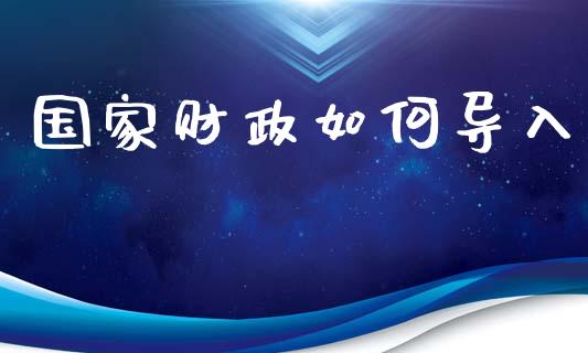 国家财政如何导入_https://wap.lcjysmgs.com_债券基金_第1张