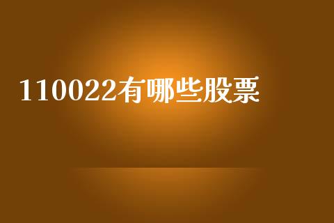 110022有哪些股票_https://wap.lcjysmgs.com_金融交易_第1张