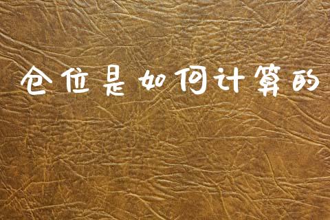 仓位是如何计算的_https://wap.lcjysmgs.com_元宇宙_第1张