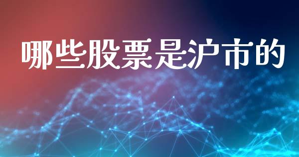 哪些股票是沪市的_https://wap.lcjysmgs.com_原油期货_第1张
