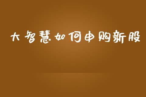 大智慧如何申购新股_https://wap.lcjysmgs.com_原油期货_第1张