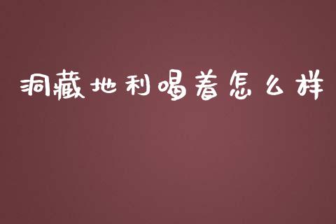 洞藏地利喝着怎么样_https://wap.lcjysmgs.com_元宇宙_第1张
