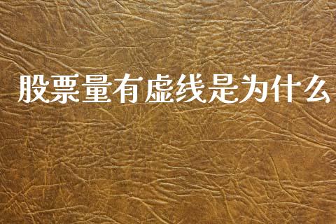 股票量有虚线是为什么_https://wap.lcjysmgs.com_金融交易_第1张