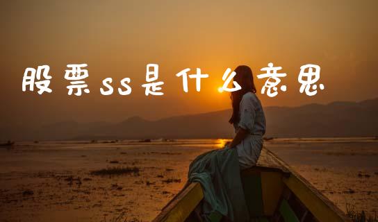 股票ss是什么意思_https://wap.lcjysmgs.com_元宇宙_第1张