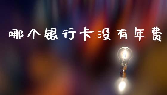 哪个银行卡没有年费_https://wap.lcjysmgs.com_元宇宙_第1张