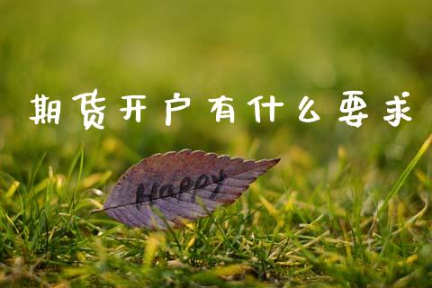 期货开户有什么要求_https://wap.lcjysmgs.com_金融交易_第1张
