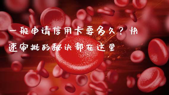 一般申请信用卡要多久？快速审批的秘诀都在这里_https://wap.lcjysmgs.com_金融交易_第1张