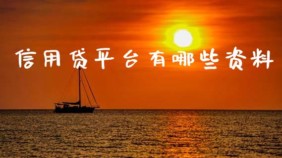 信用贷平台有哪些资料_https://wap.lcjysmgs.com_债券基金_第1张