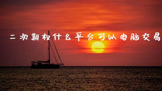 二次期权什么平台可以电脑交易_https://wap.lcjysmgs.com_原油期货_第1张