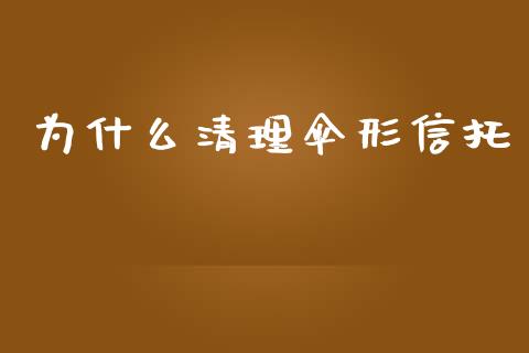 为什么清理伞形信托_https://wap.lcjysmgs.com_元宇宙_第1张