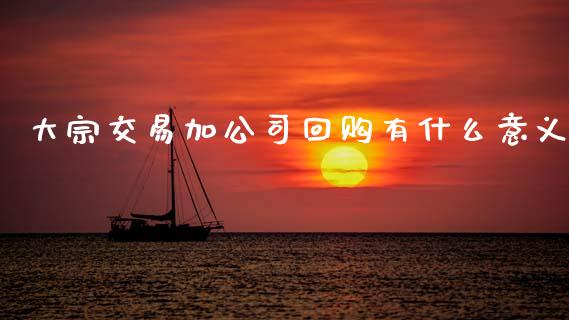 大宗交易加公司回购有什么意义_https://wap.lcjysmgs.com_元宇宙_第1张