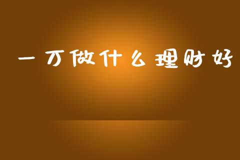一万做什么理财好_https://wap.lcjysmgs.com_元宇宙_第1张