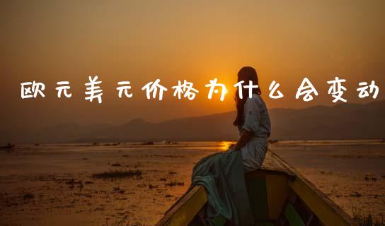 欧元美元价格为什么会变动_https://wap.lcjysmgs.com_元宇宙_第1张