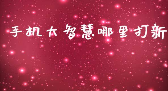 手机大智慧哪里打新_https://wap.lcjysmgs.com_原油期货_第1张