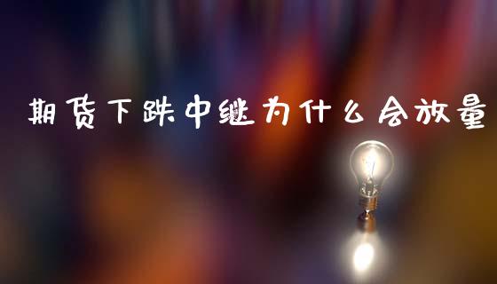 期货下跌中继为什么会放量_https://wap.lcjysmgs.com_金融交易_第1张
