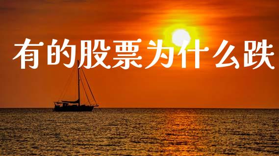 有的股票为什么跌_https://wap.lcjysmgs.com_原油期货_第1张