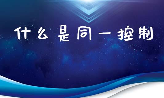 什么是同一控制_https://wap.lcjysmgs.com_元宇宙_第1张