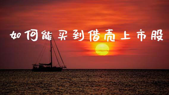 如何能买到借壳上市股_https://wap.lcjysmgs.com_金融交易_第1张