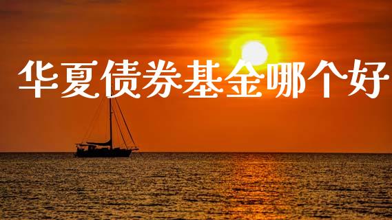 华夏债券基金哪个好_https://wap.lcjysmgs.com_金融交易_第1张