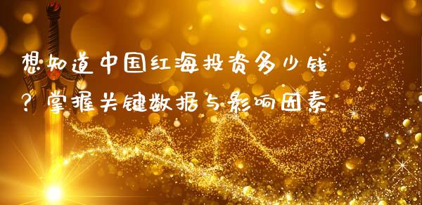 想知道中国红海投资多少钱？掌握关键数据与影响因素_https://wap.lcjysmgs.com_原油期货_第1张