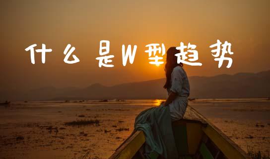 什么是W型趋势_https://wap.lcjysmgs.com_元宇宙_第1张