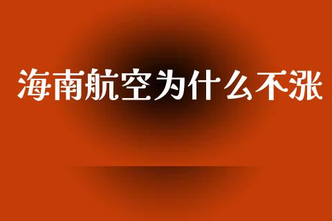 海南航空为什么不涨_https://wap.lcjysmgs.com_元宇宙_第1张