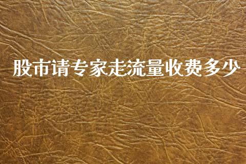 股市请专家走流量收费多少_https://wap.lcjysmgs.com_金融交易_第1张