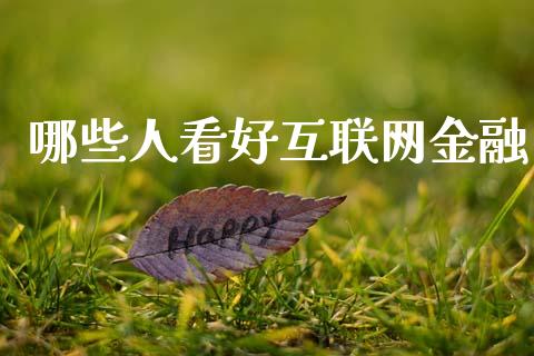 哪些人看好互联网金融_https://wap.lcjysmgs.com_债券基金_第1张