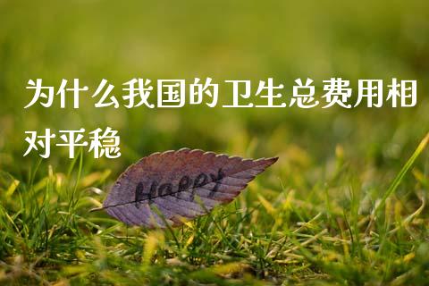 为什么我国的卫生总费用相对平稳_https://wap.lcjysmgs.com_原油期货_第1张
