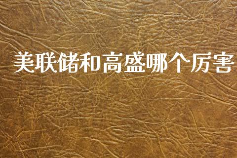 美联储和高盛哪个厉害_https://wap.lcjysmgs.com_原油期货_第1张