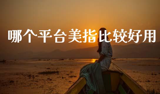 哪个平台美指比较好用_https://wap.lcjysmgs.com_原油期货_第1张