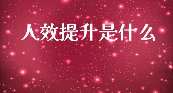 人效提升是什么_https://wap.lcjysmgs.com_金融交易_第1张